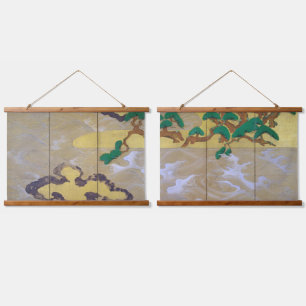 Waves at Matsushima (Right), Tawaraya Sotatsu Hanging Tapestry