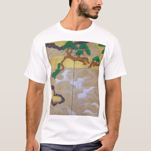 Waves at Matsushima (Right), Tawaraya Sotatsu T-Shirt (Front)