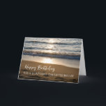 Waves at Sunset Beach Daughter in Law Birthday Card<br><div class="desc">Birthday card for daughter in law with a beautiful photo of the waves crashing on the beach at sunset and thoughtful verse.</div>