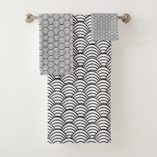 Waves bath towel set