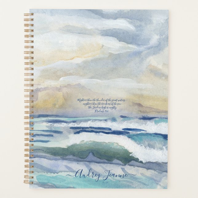 Waves Beach Sea Shore Côte Côtière Aquarelle côtiè (Devant)