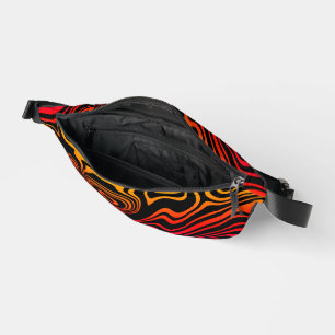 Waves Black and Colourful Fanny Pack - Choose Colo