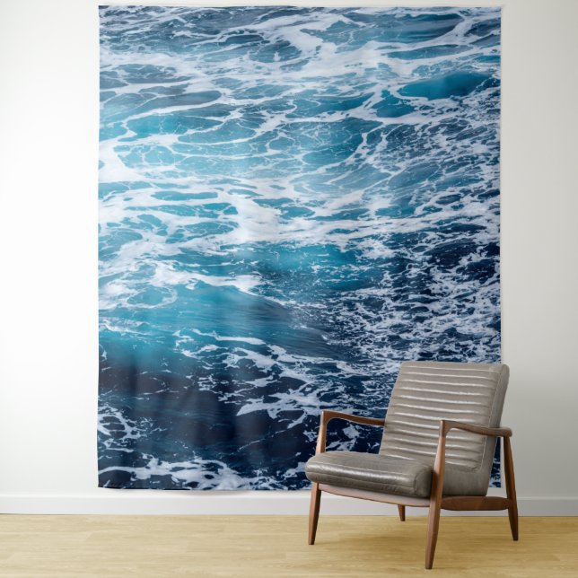 Waves Blue Ocean Summer Beach Tapestry (In Situ)