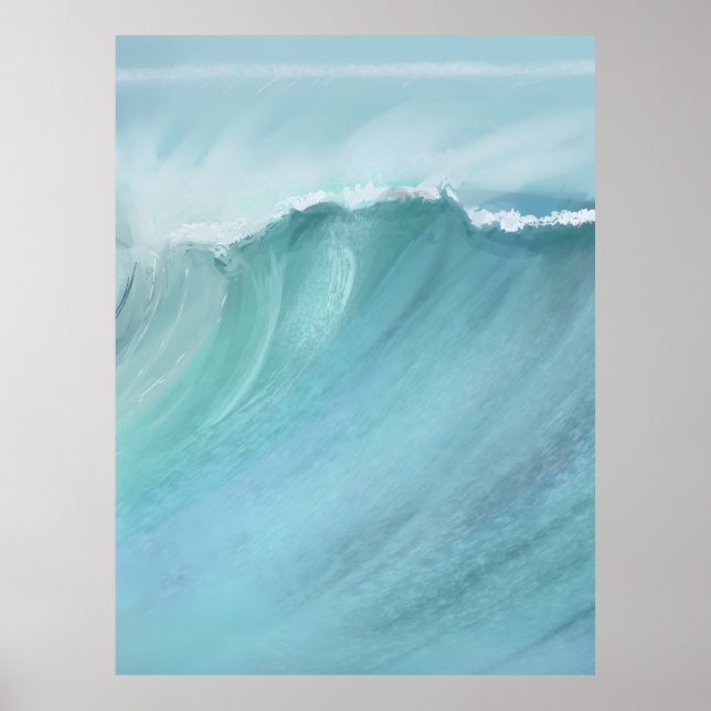 Waves Blue Poster  (Front)