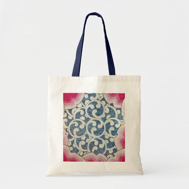 WAVES,blue yellow Tote Bag (Front)
