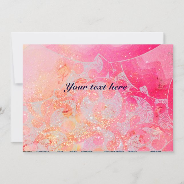 WAVES , bright red violet blue pink gold sparkles (Front)