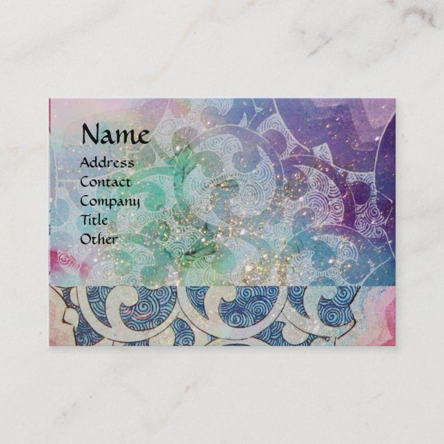 WAVES , bright,vibrant Business Card (Front)