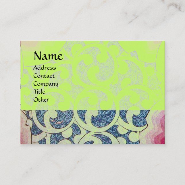 WAVES , bright,vibrant Business Card (Front)