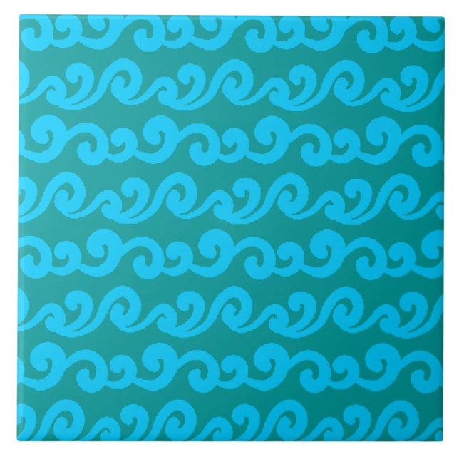 Waves Ceramic Tile (Front)