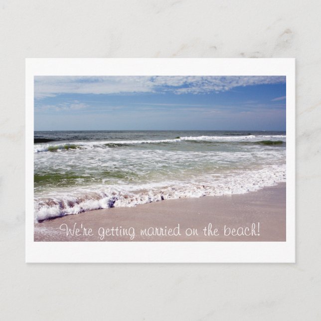 Waves Crash on the Sandy Beach Postcard (Front)