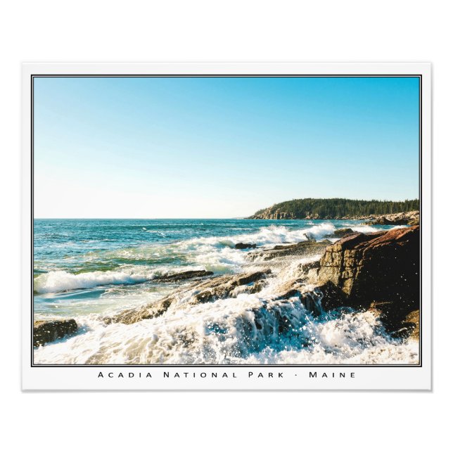 Waves Crashing at Acadia (20x16) Photo Print (Front)