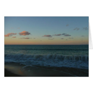 Waves Crashing at Sunset Beach Landscape