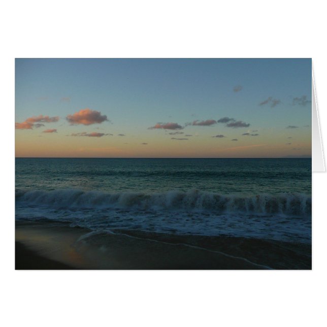 Waves Crashing at Sunset Beach Landscape (Front Horizontal)