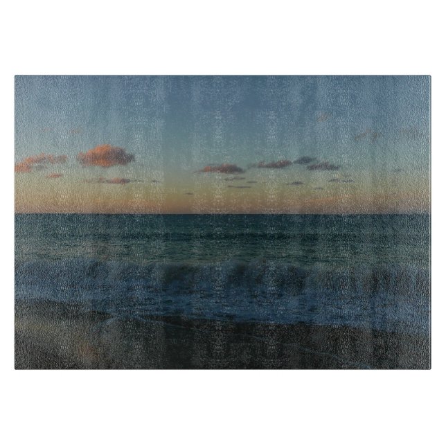 Waves Crashing at Sunset Beach Landscape Cutting Board (Front)