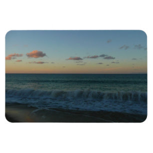 Waves Crashing at Sunset Beach Landscape Magnet