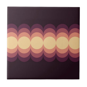 Waves design in beige, pink and purple tile