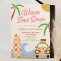 Waves Four Days Beach Surf 4th Birthday Party
