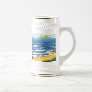 Waves have consciousness. beer stein