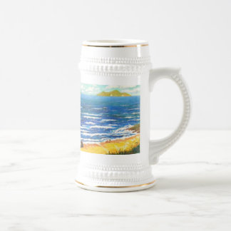 Waves have consciousness. beer stein