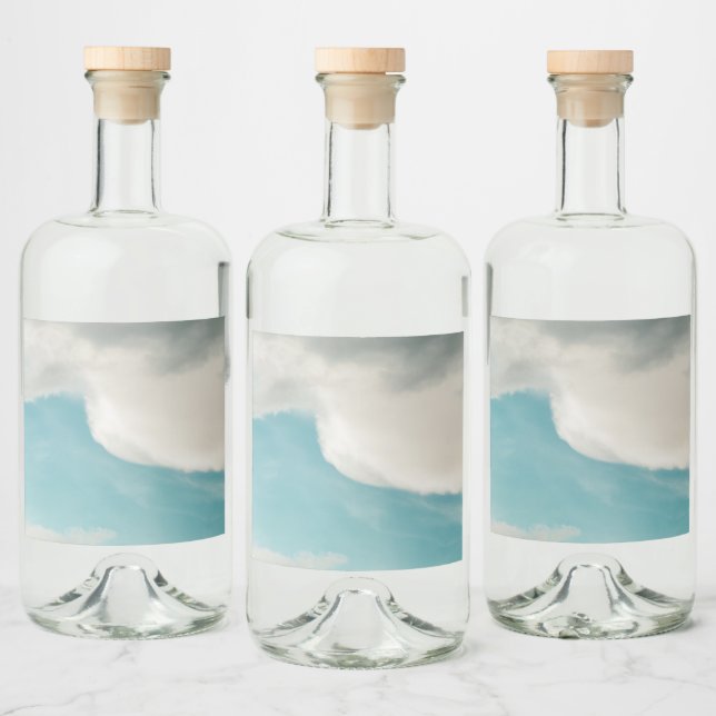 waves in all ways liquor bottle label (Bottles)