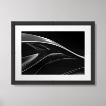 Waves in Chrome abstract black & white photograph