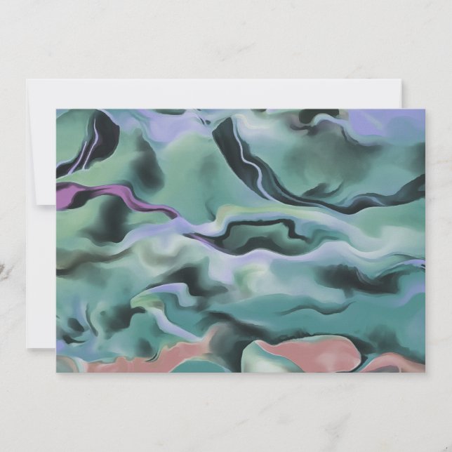 Waves In Harmony Acrylic Pour Abstract Art  (Front)