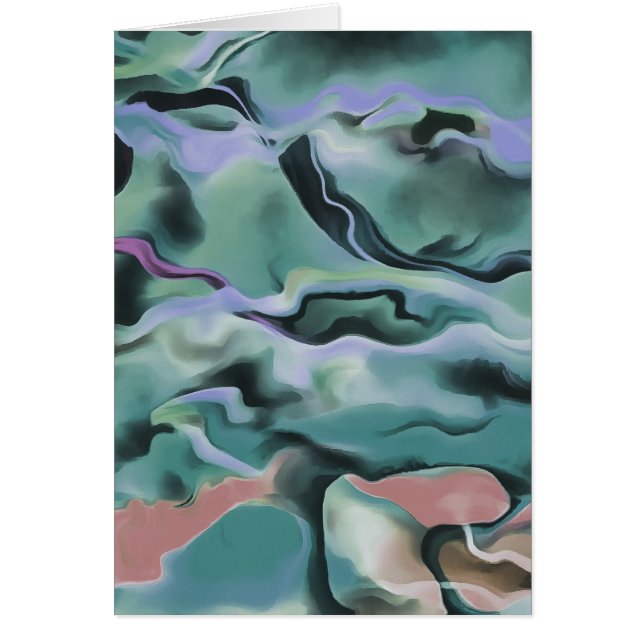 Waves In Harmony Acrylic Pour Abstract Art  (Front)