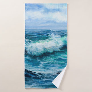 Waves in ocean. Modern Impressionism, modernism, m
