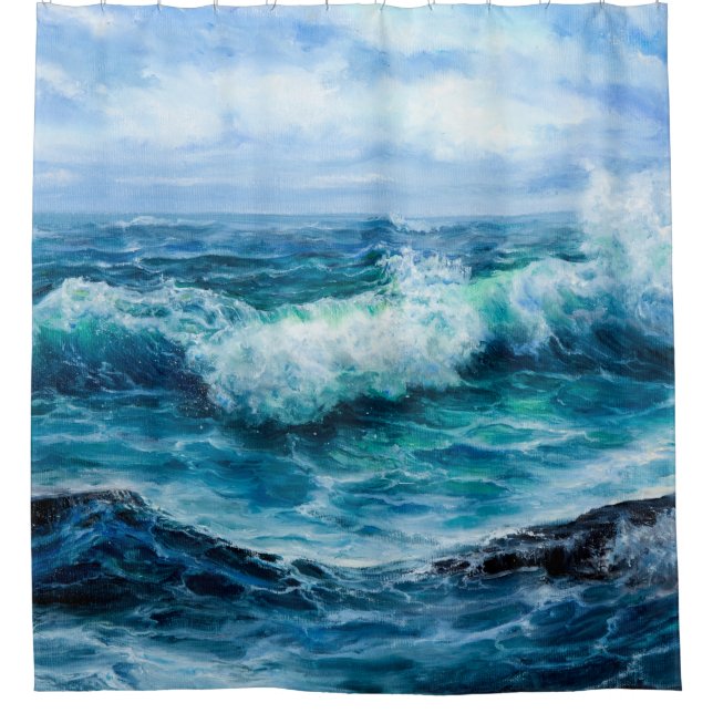 Waves in ocean. Modern Impressionism, modernism, m (Front)