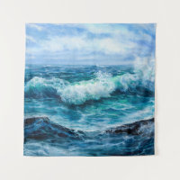 Waves in ocean. Modern Impressionism, modernism, m