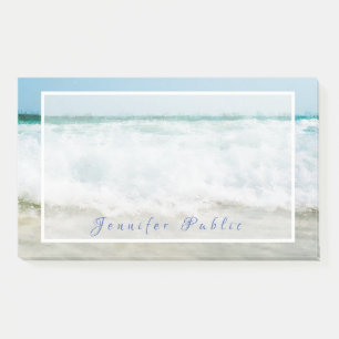 Waves In Oil Colours Chic Handwritten Name Templat Post-it Notes