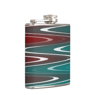 Waves in white hip flask