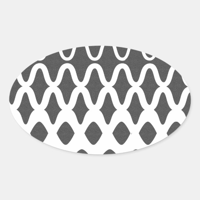 Waves into Particles Oval Sticker (Front)