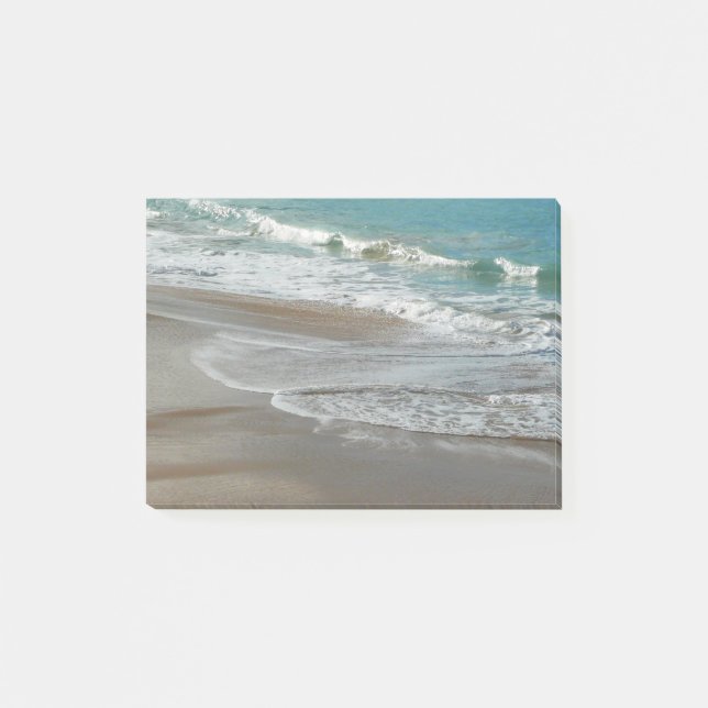 Waves Lapping on the Beach Turquoise Blue Ocean Post-it Notes (Front)