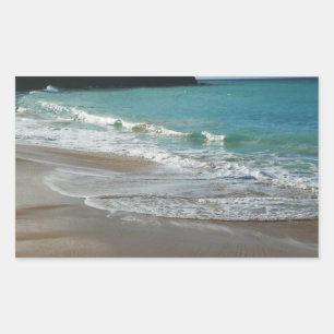 Waves Lapping on the Beach Turquoise Blue Ocean Sticker