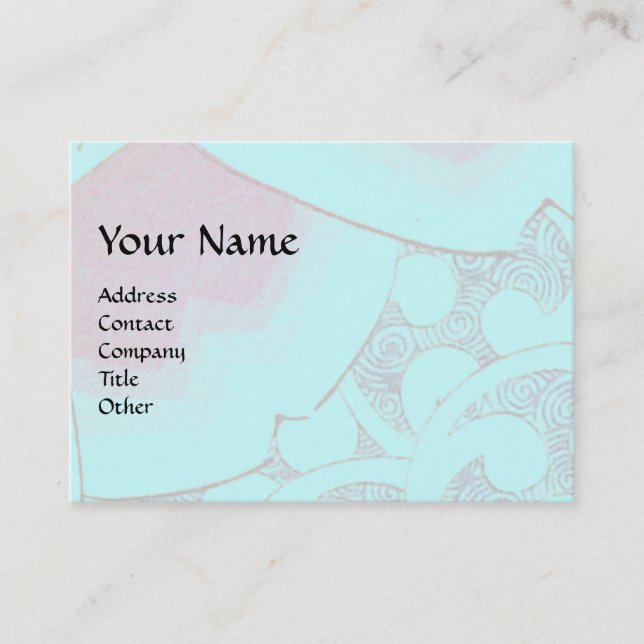 WAVES , light blue Business Card (Front)