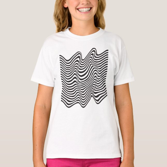 waves lines design T-Shirt (Front)