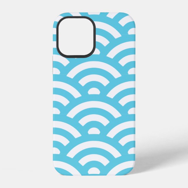 Waves ocean blue texture iPhone case (Back)