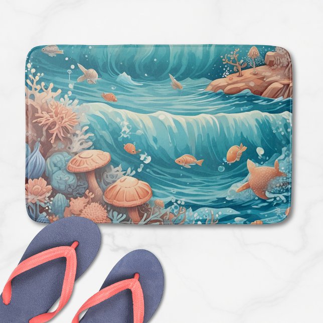 Waves & Ocean Dreamscape  Bath Mat (Creator Uploaded)