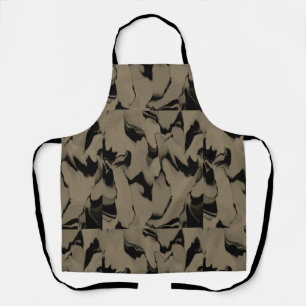 Waves of Black and Brown Apron