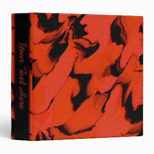 Waves of Black and Red  Personalized Binder