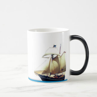 Waves of Change Navy Mug with Schooner Woolf