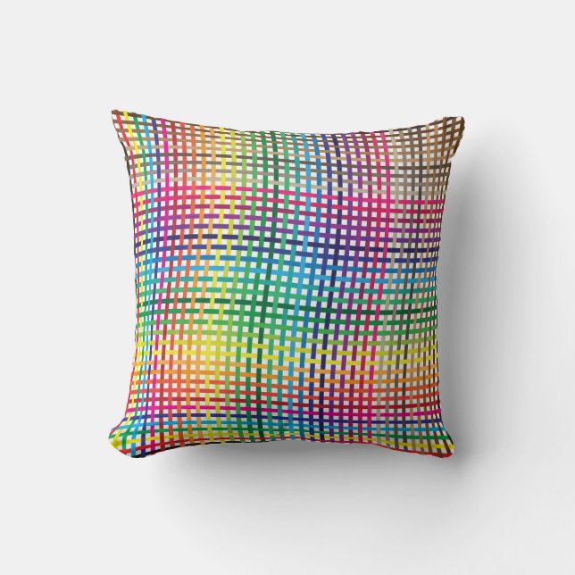 waves of colour intricated throw pillow (Front)