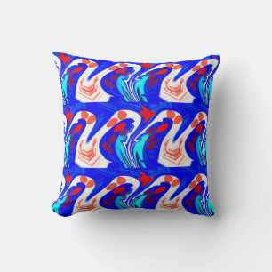 Waves of fortune throw pillow