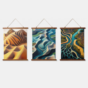 Waves of Gold Hanging Tapestry