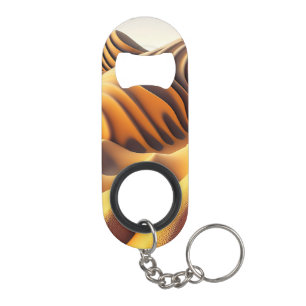 Waves of Gold Keychain Bottle Opener