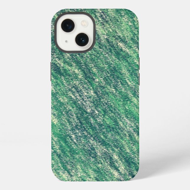 Waves of Green iPhone Case (Back)