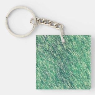 Waves Of Green Keychain
