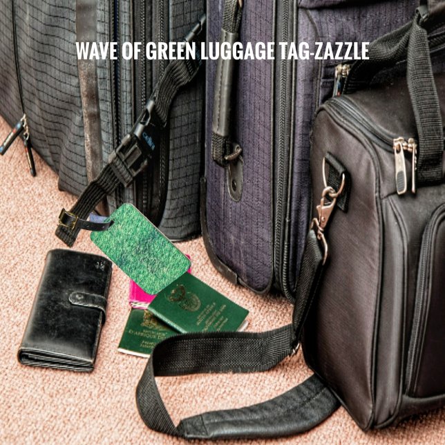 Waves Of Green Luggage Tag (Creator Uploaded)