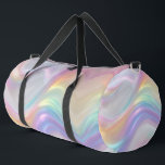 Waves of Light Duffle Bag<br><div class="desc">Waves of Light feels like drifting through a luminous dreamscape where sound and color move as one. The music would shimmer with airy synths, soft choir tones, and delicate piano notes that glide like light refracting through crystal. Each wave rises gently and dissolves into the next, evoking serenity, hope, and...</div>